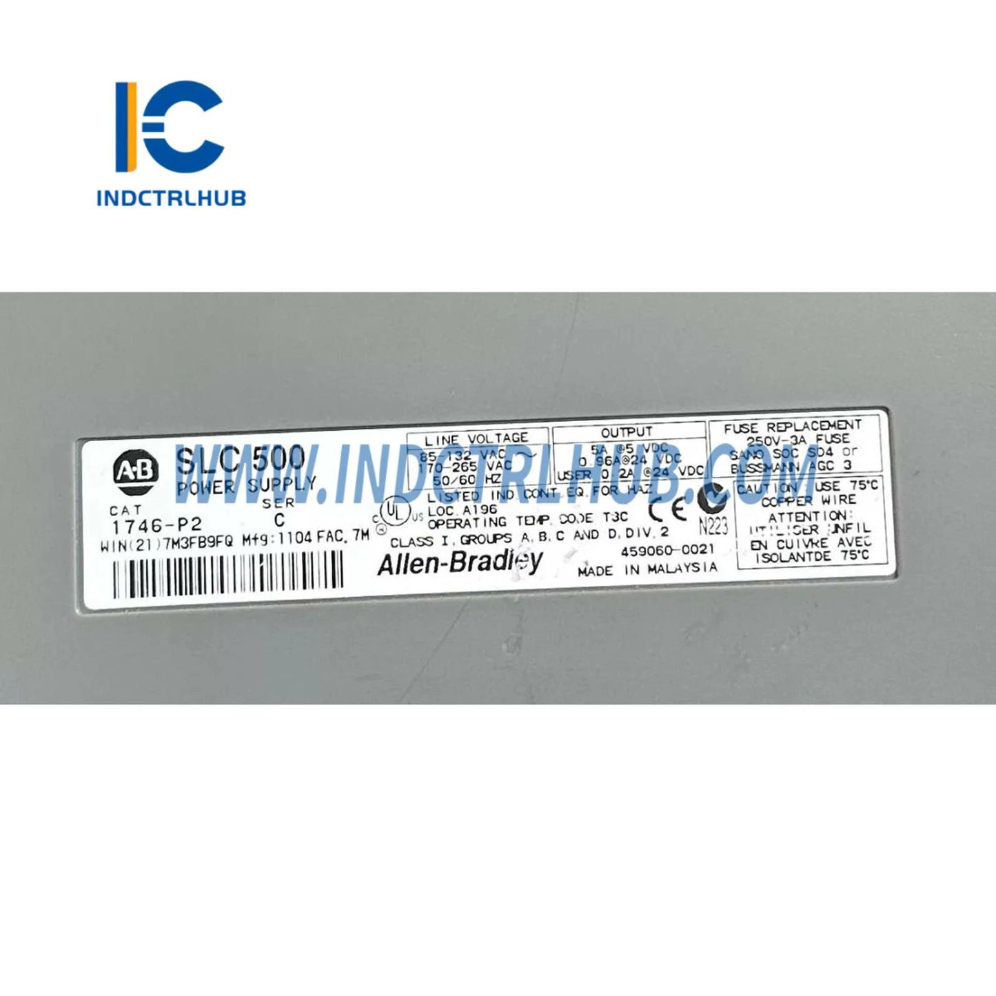 ALLEN BRADLEY 1746-A7/B SLC-chassis, Reeks B