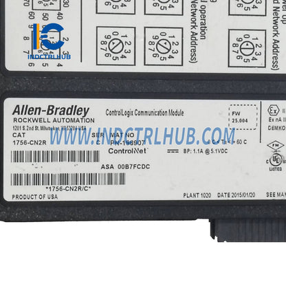 ALLEN BRADLEY 1756-CN2R/C Módulo de Comunicación Redundante ControlNet ControlLogix