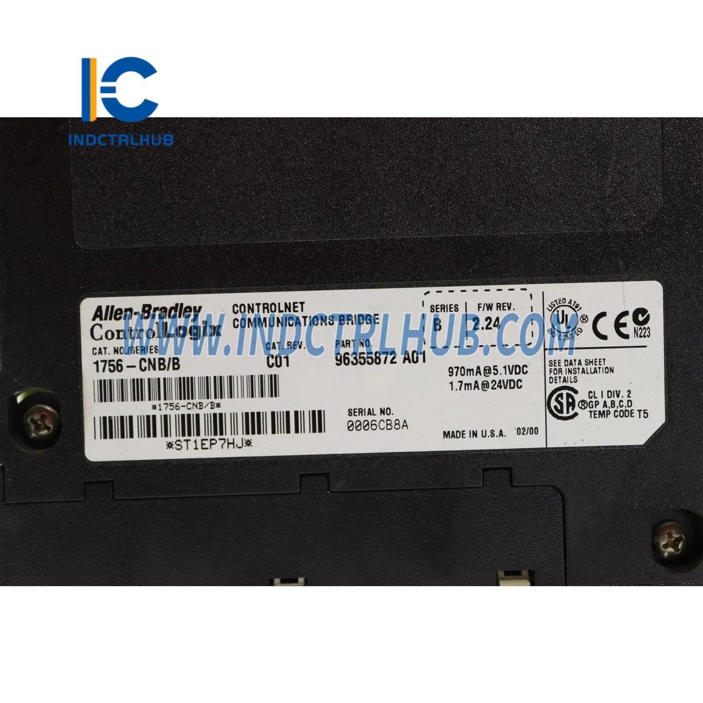 آلن برادلی 1756-CNB/B ماژول پل کنترل‌نت کنترل‌لوژیکس