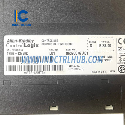 ALLEN BRADLEY 1756-CNB/D Módulo Puente ControlLogix ControlNet