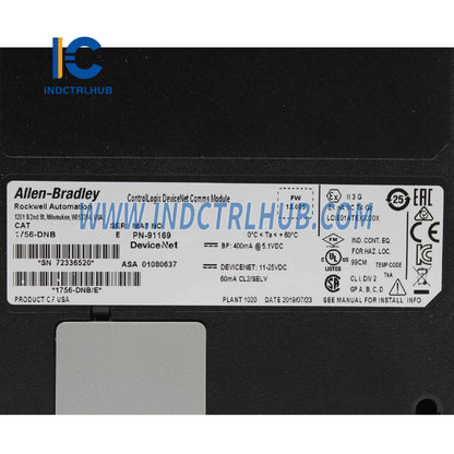 ALLEN BRADLEY 1756-DNB/E Módulo Ponte DeviceNet ControlLogix