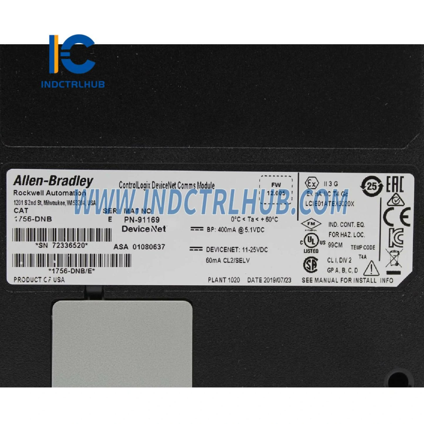 آلن برادلی 1756-DNB/E ماژول پل DeviceNet کنترل‌لاژیکس