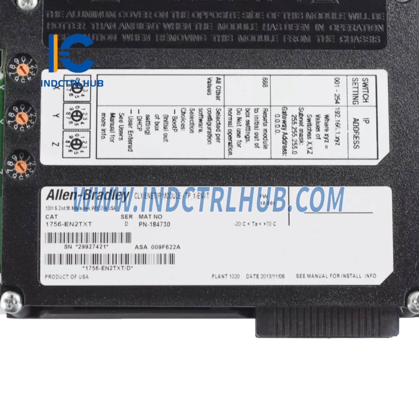 ALLEN BRADLEY 1756-EN2TXT Модуль моста ControlLogix-XT EtherNet/IP