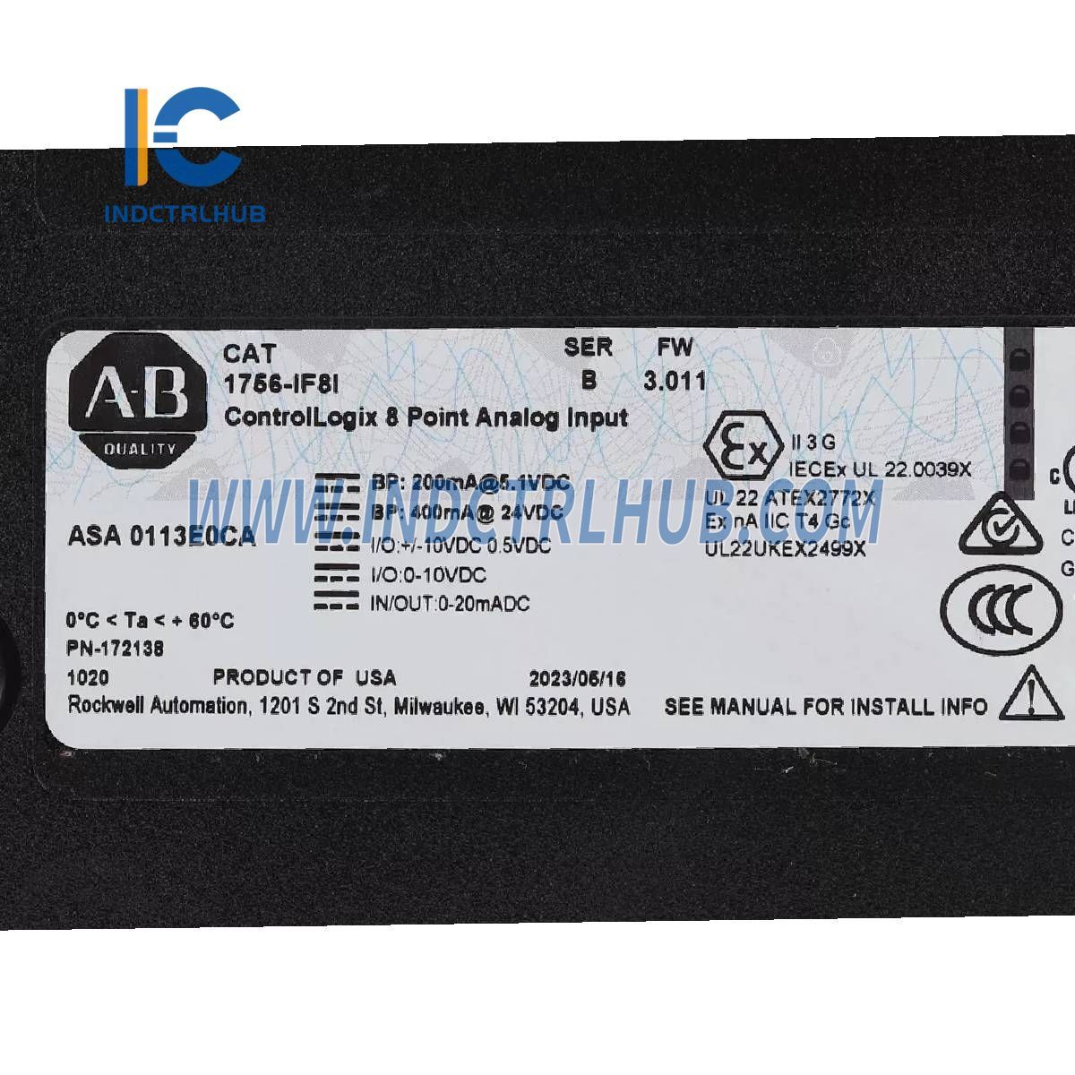Allen-Bradley 1756-IF8I/A ControlLogix 8 Titik Input Analog