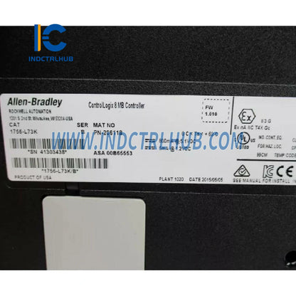 ALLEN BRADLEY 1756-L73K ControlLogix 5570 Seriyali Boshqaruvchi