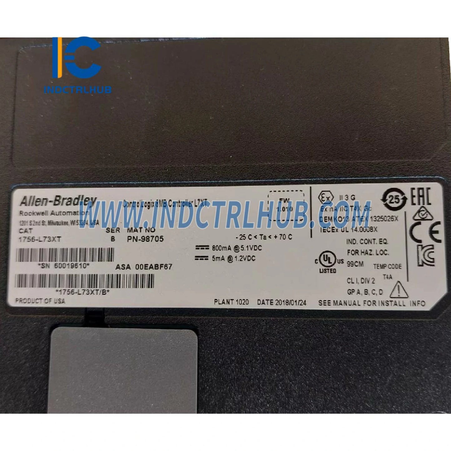 ALLEN BRADLEY 1756-L73XT/B ControlLogix-XT 5570 Series Controller