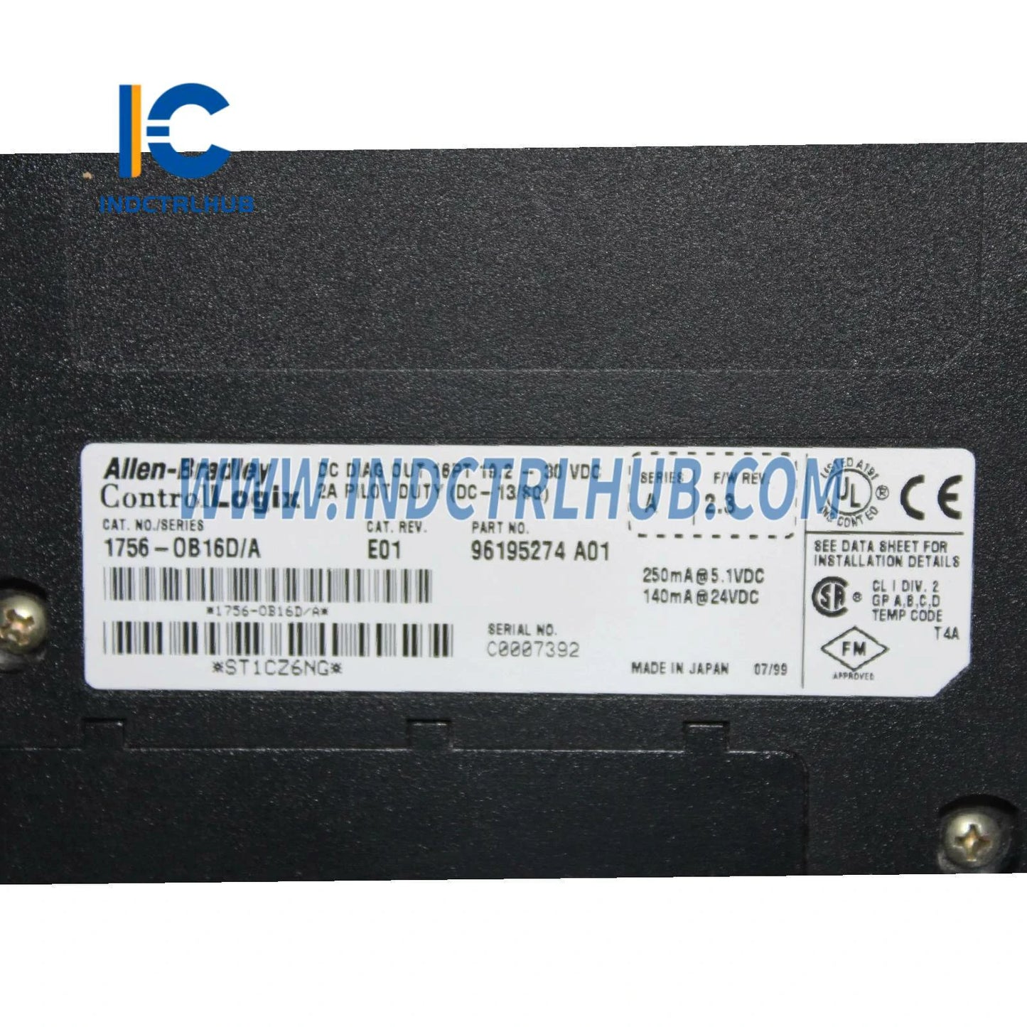 ALLEN BRADLEY 1756-OB16D/A ControlLogix DC Diagnostic Output Module