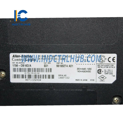 ALLEN BRADLEY 1756-OB16D/A ControlLogix DC Diagnostic Output Module