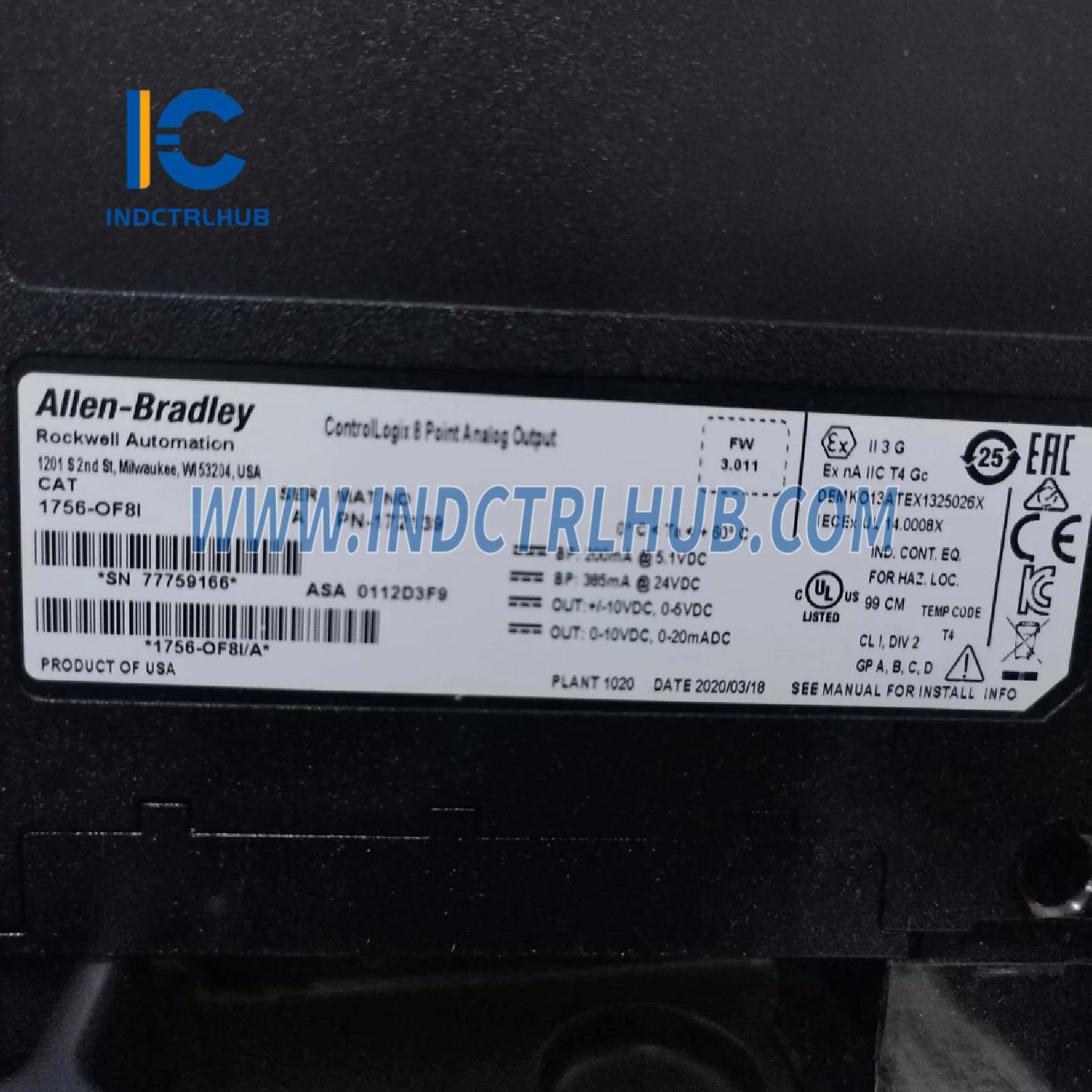 ALLEN BRADLEY 1756-OF8I/A ControlLogix Isoliertes Analogausgangsmodul