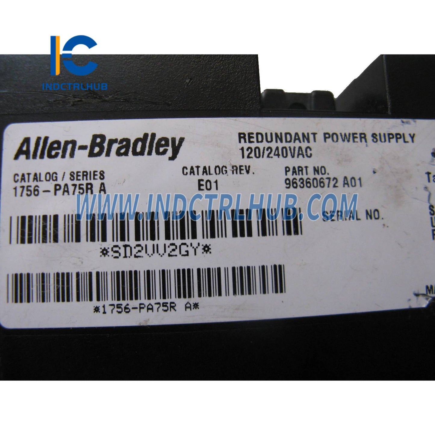 ALIMENTATION SECTEUR REDONDANTE AC ControlLogix ALLEN BRADLEY 1756-PA75R/A