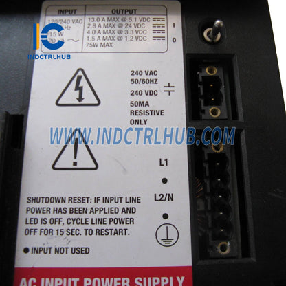 ALIMENTATION SECTEUR REDONDANTE AC ControlLogix ALLEN BRADLEY 1756-PA75R/A