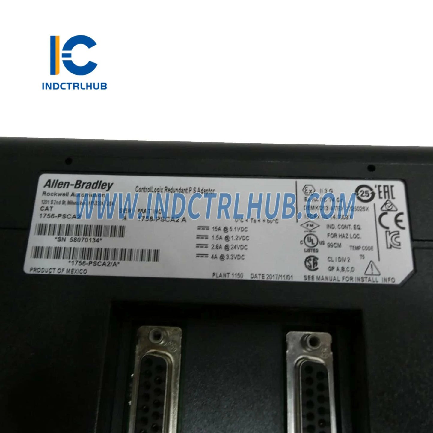 ألين برادلي 1756-PSCA2 وحدة تزويد طاقة احتياطية متكررة لجهاز التحكم ControlLogix