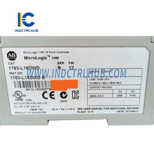 Allen-Bradley 1763-L16DWD MicroLogix 1100 PLC Programmējams loģikas kontrolieris