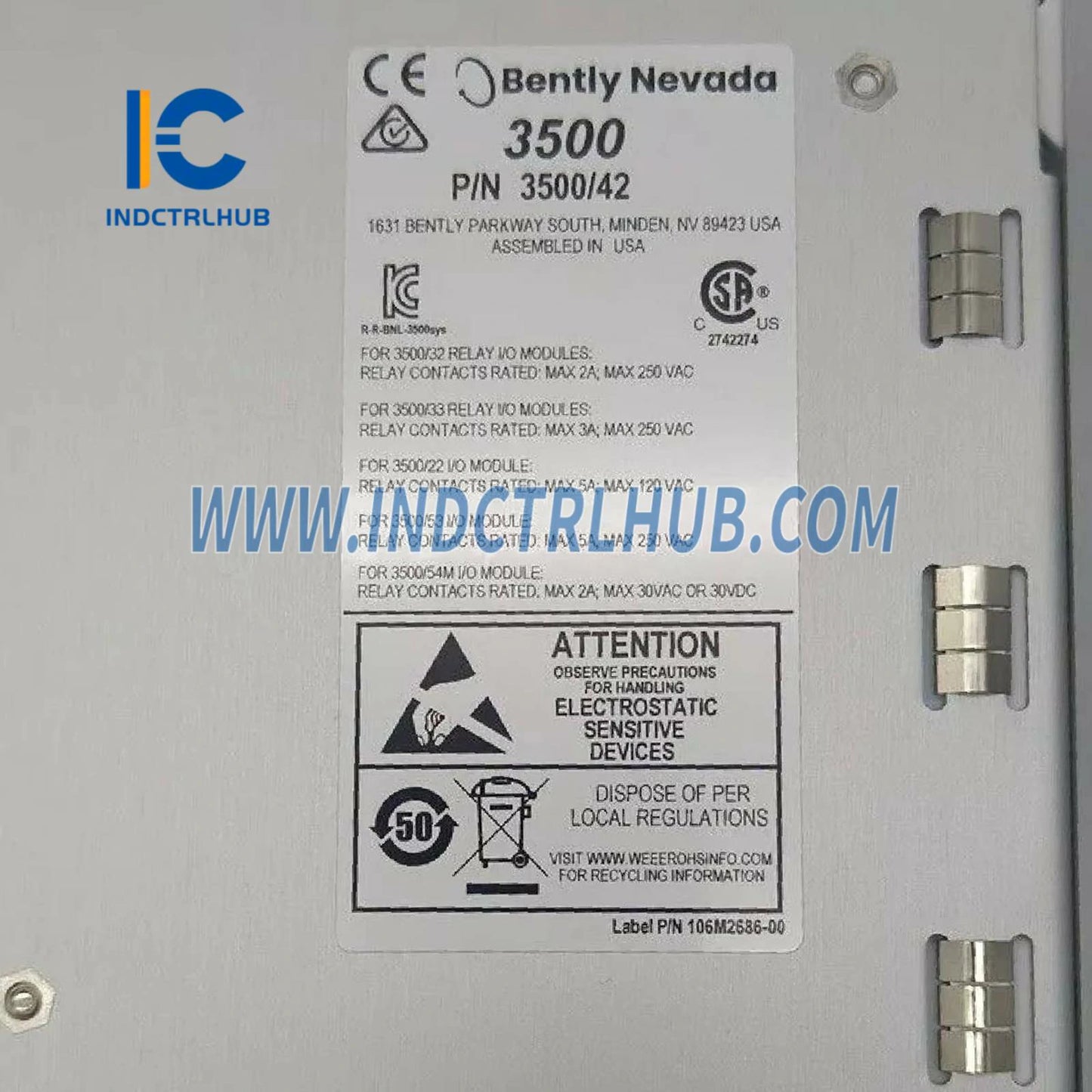 3500/70M 176449-09 | Bently Nevada Recip Импульсный монитор скорости