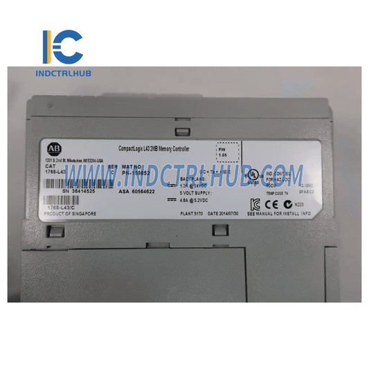 Allen-Bradley 1768-L43 CompactLogix L43 Controlador de Memória de 2MB