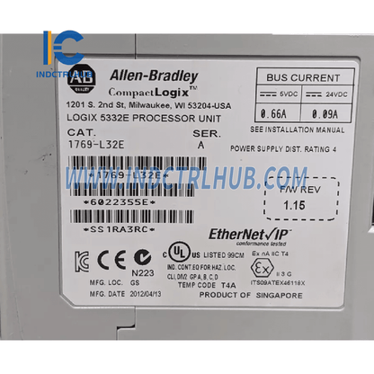 Allen-Bradley 1769-L32E/A CompactLogix 750KB Enet Controller