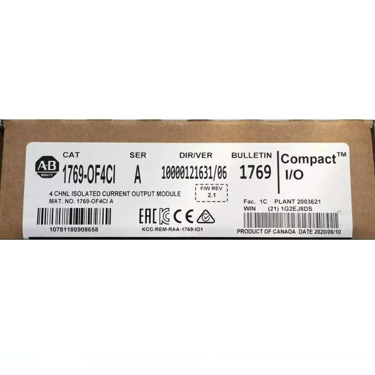 ALLEN BRADLEY 1769-OF4K Analog I/O Modules