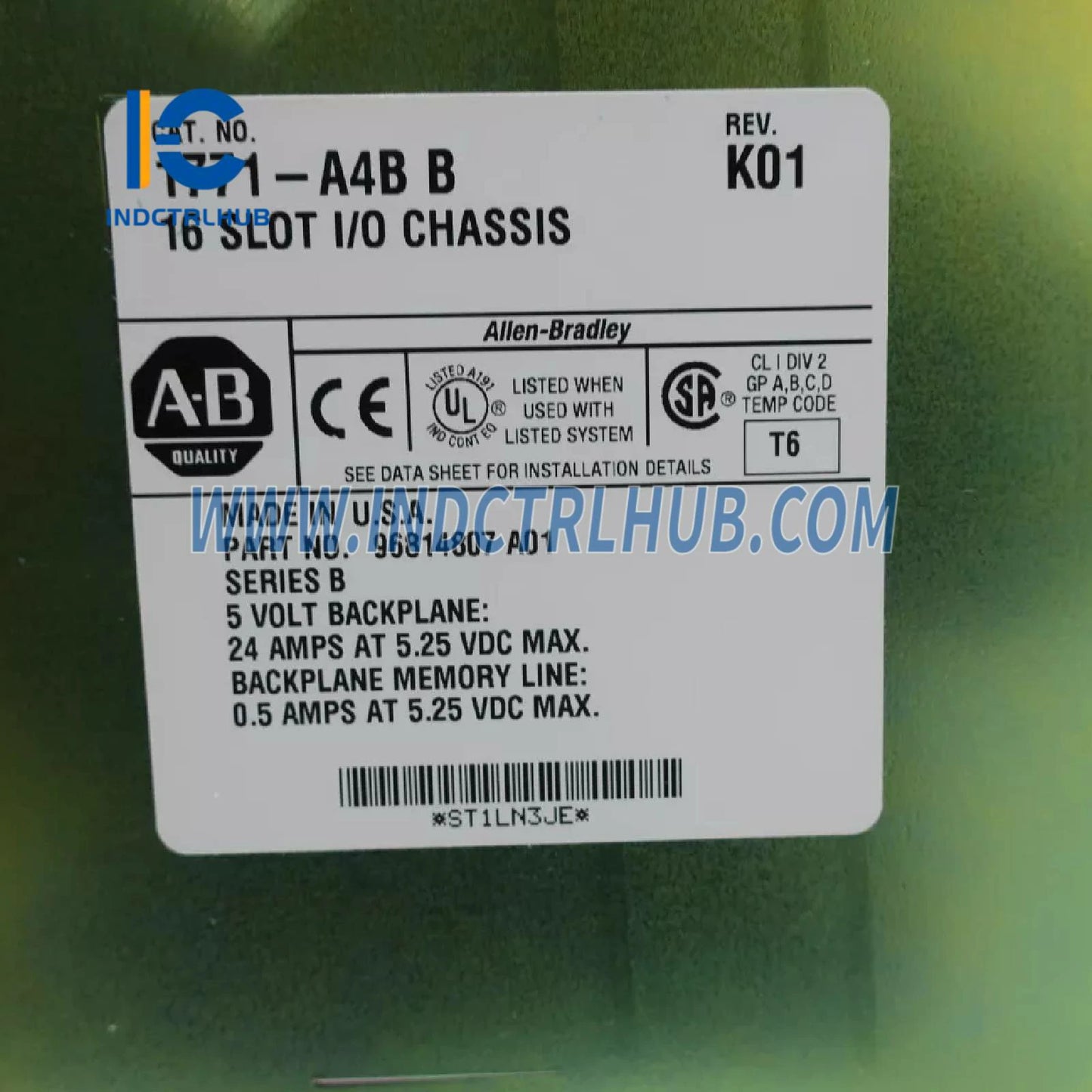 ALLEN BRADLEY 1771-A4B 16 Slots Universal Input/Output Chassis