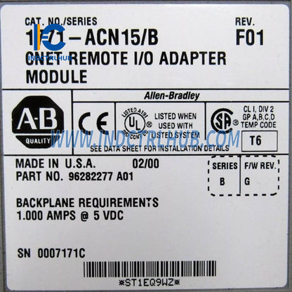 ALLEN BRADLEY 1771-ACN15 1771 ControlNet 1.5 Adaptor Module