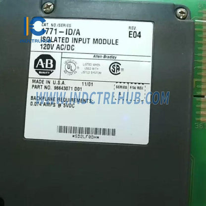 Allen-Bradley PLC5 1771-ID01 Isolated AC/Dc input Module