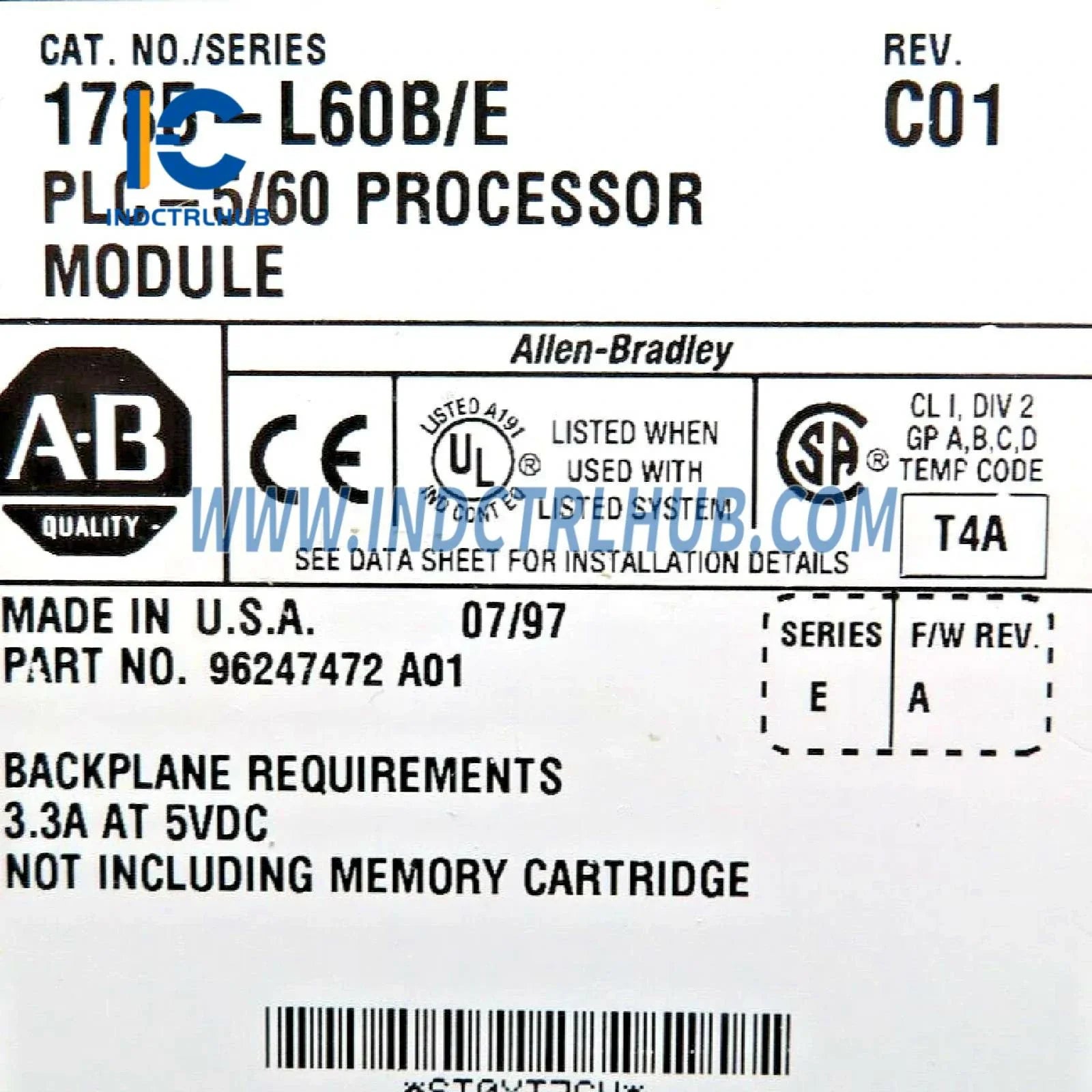 Connector Layout and PDF Technical Reference for 1785-L60B System