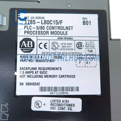 کنترل کننده ۱.۵ پردازنده Allen-Bradley 1785-L80C15 PLC-5 ControlNet