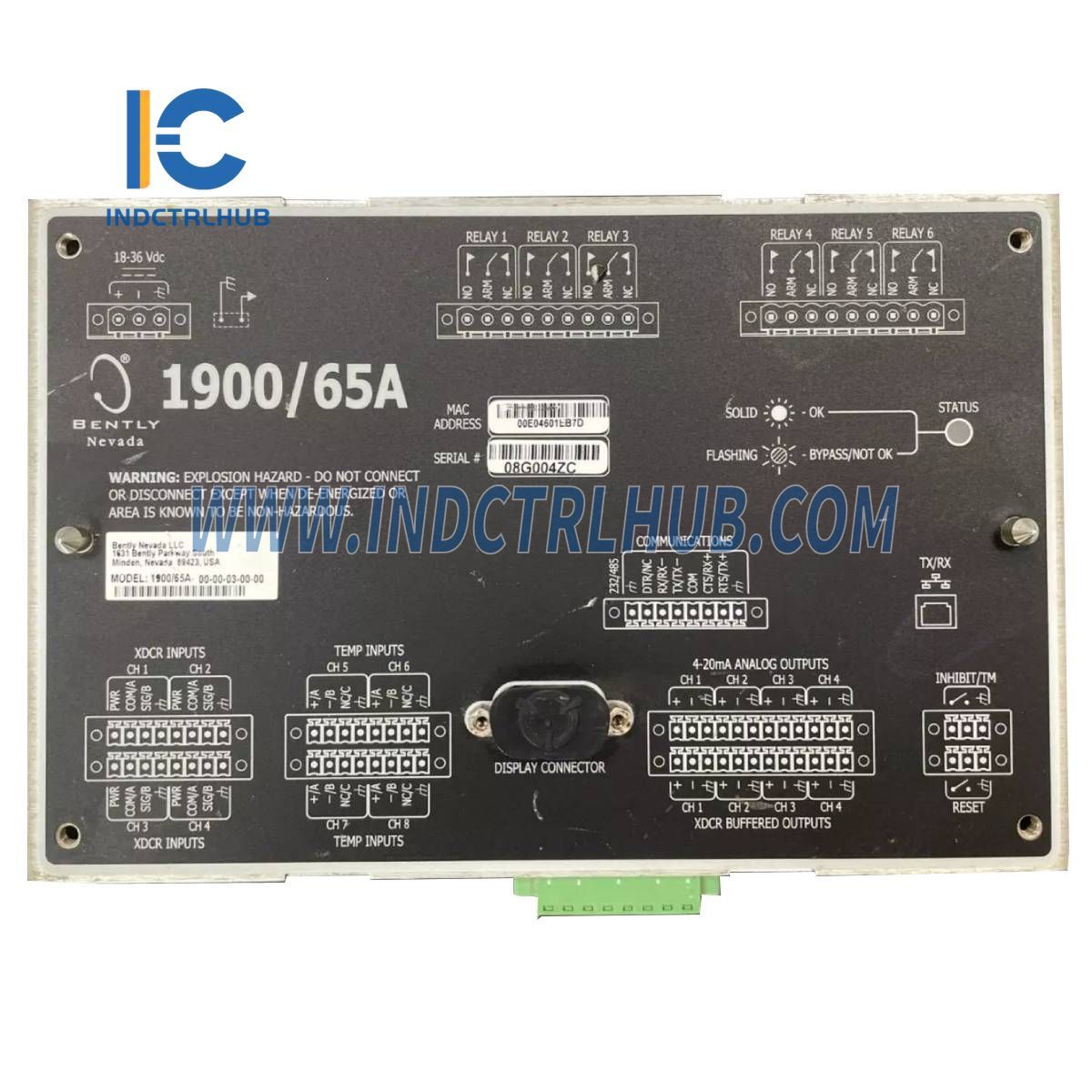 Bently Nevada 1900/65A-01-00-01-00-00 Bộ Giám Sát Thiết Bị Đa Năng