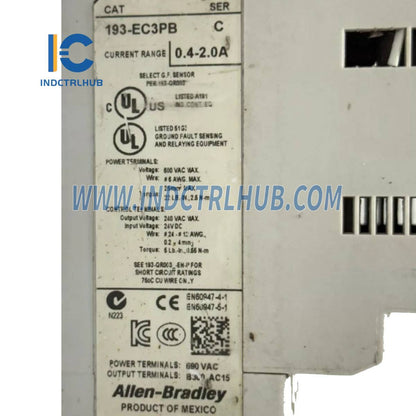 Relé de Sobrecarga Allen-Bradley 193-EC3PB