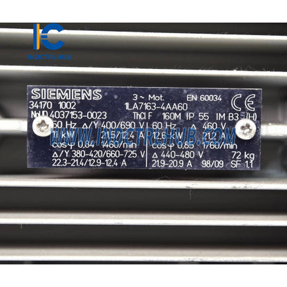 Siemens 1LA7163-4AA60 Nízkonapäťový indukčný motor s klietkou veveričky
