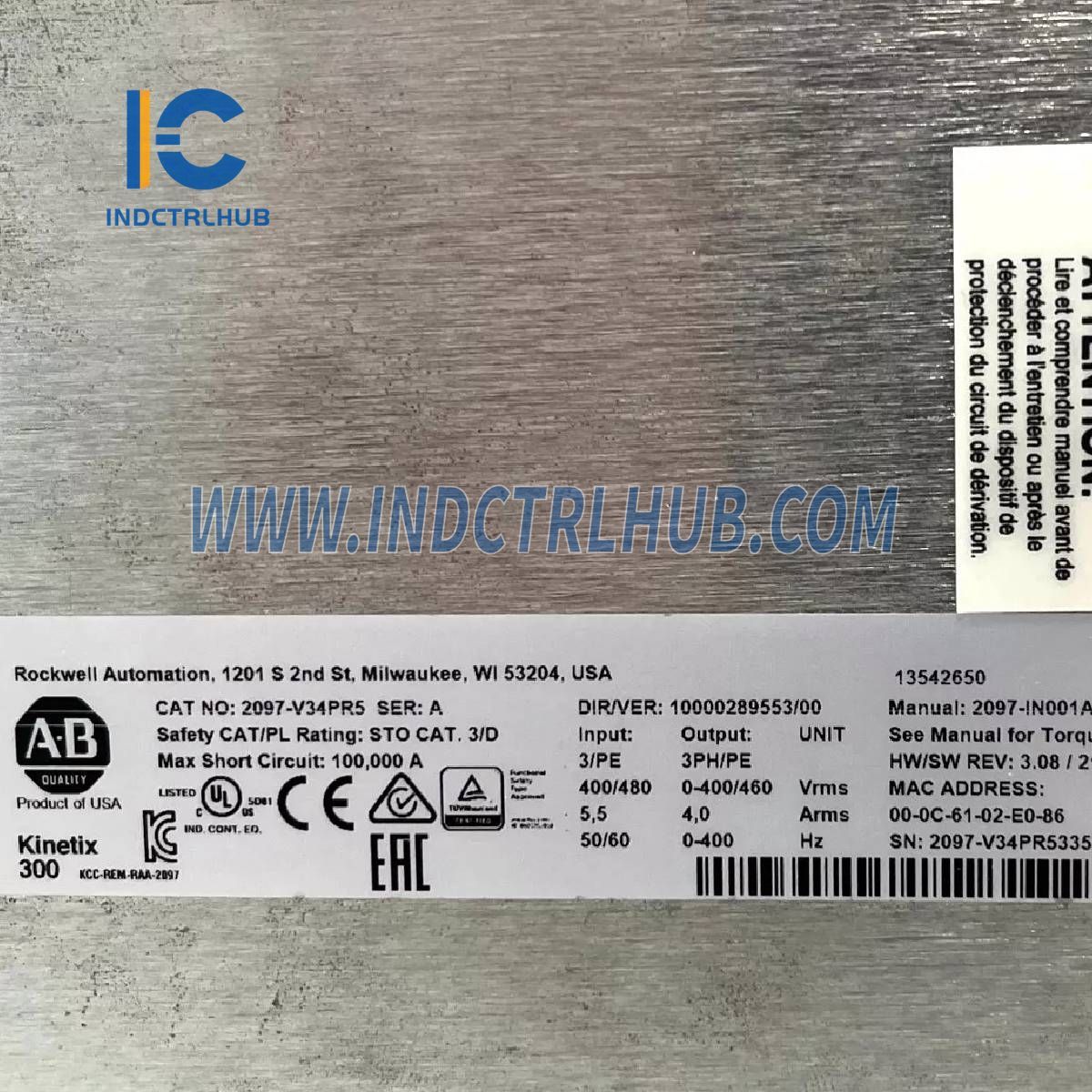 Allen-Bradley 2097-V34PR5 Kinetix 300 Servo Drive