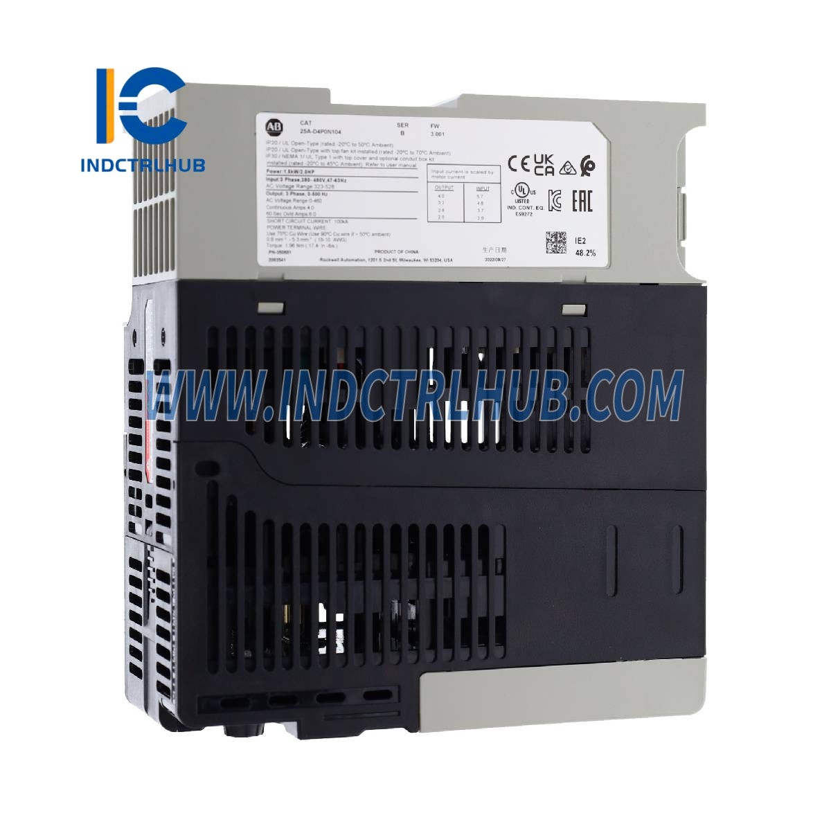 ALLEN BRADLEY 25A-D4P0N104 PowerFlex 523 1.5kW (2Hp) Variador de CA