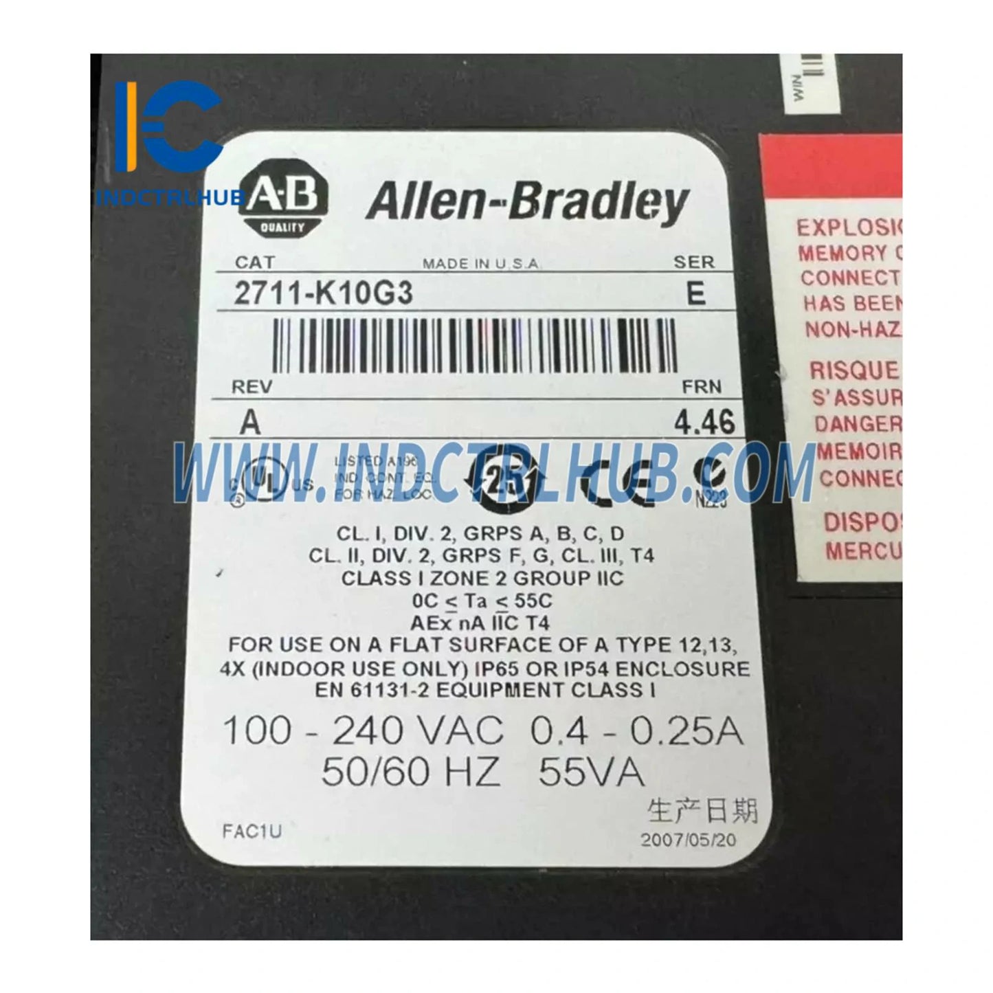 Allen-Bradley 2711-K10G3 PanelView 1000 Operator Terminal
