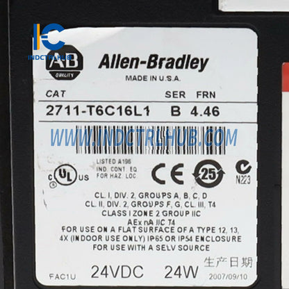 ALLEN BRADLEY 2711-T6C16L1 PanelView s podrškom za SD karticu