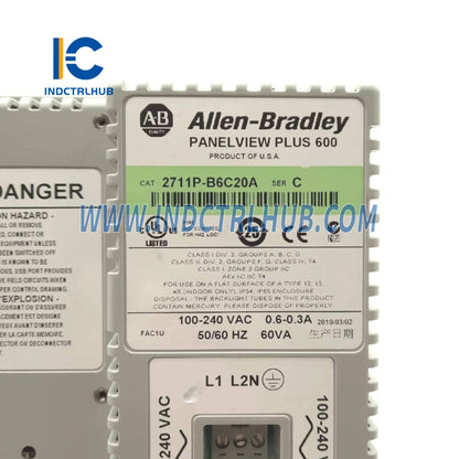 ALLEN BRADLEY 2711P-B6C20A PanelView Plus Terminal