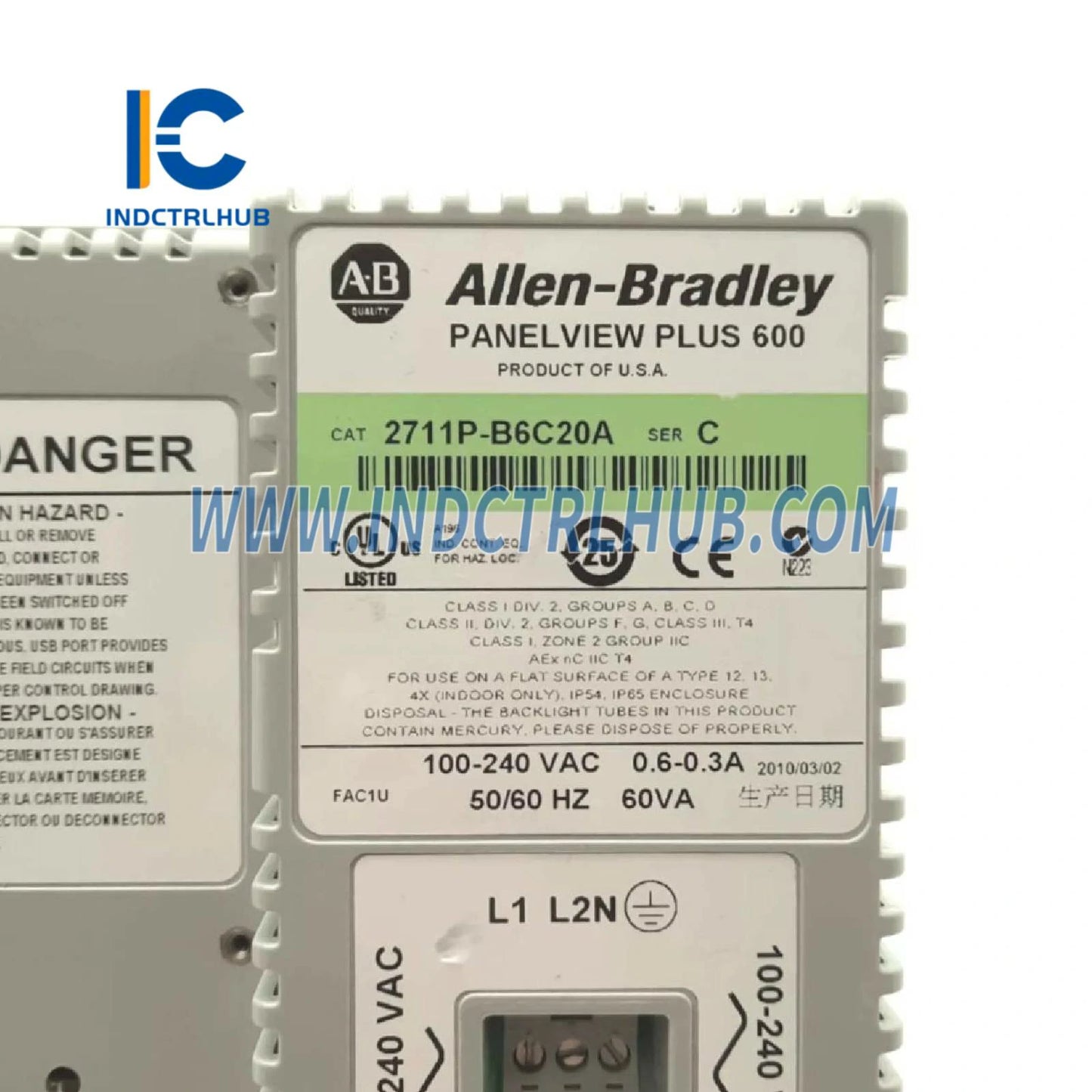 ALLEN BRADLEY 2711P-B6C20A PanelView Plus Terminal