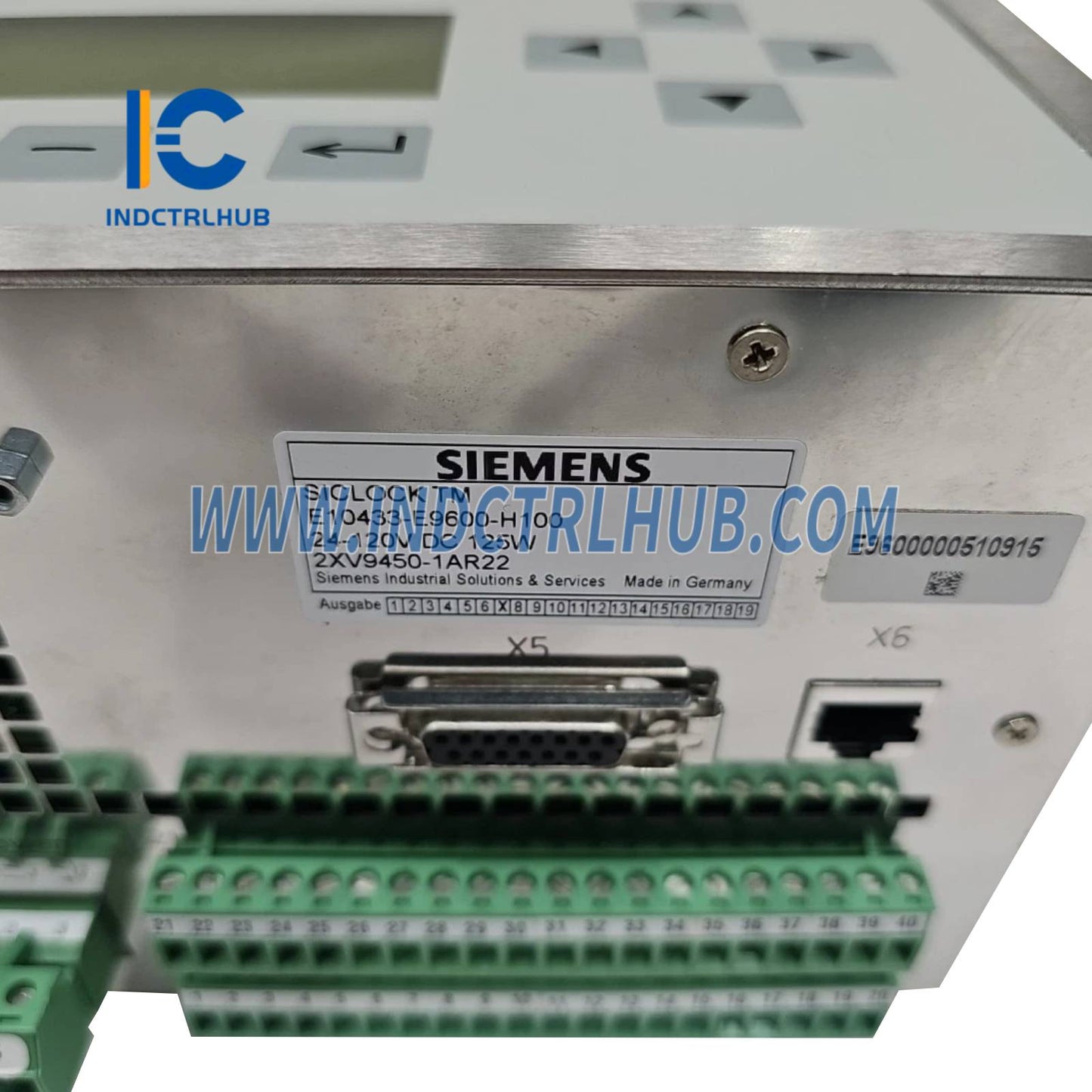 Siemens 2XV9450-1AR22 SICLOCK TM Plant Central Clock, 24–110V DC