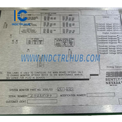 Bently Nevada 3300/03 3300/03-01-00 Sistem za nadzor