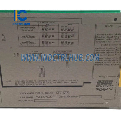 Bently Nevada 3300/03-01-01 Sustav za nadzor