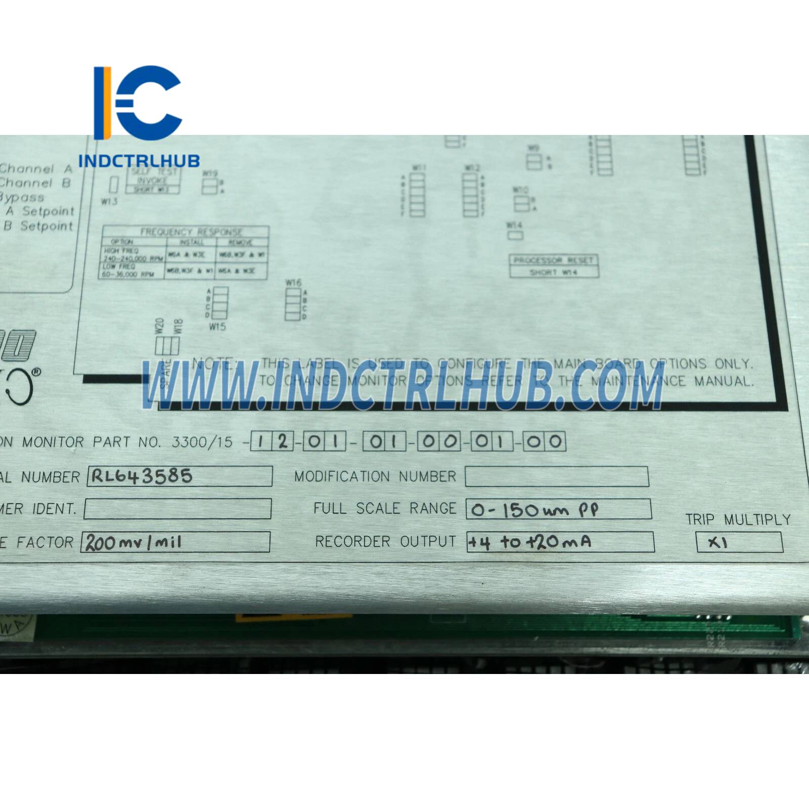 Bently Nevada 3300/15-12-01-01-00-01-00