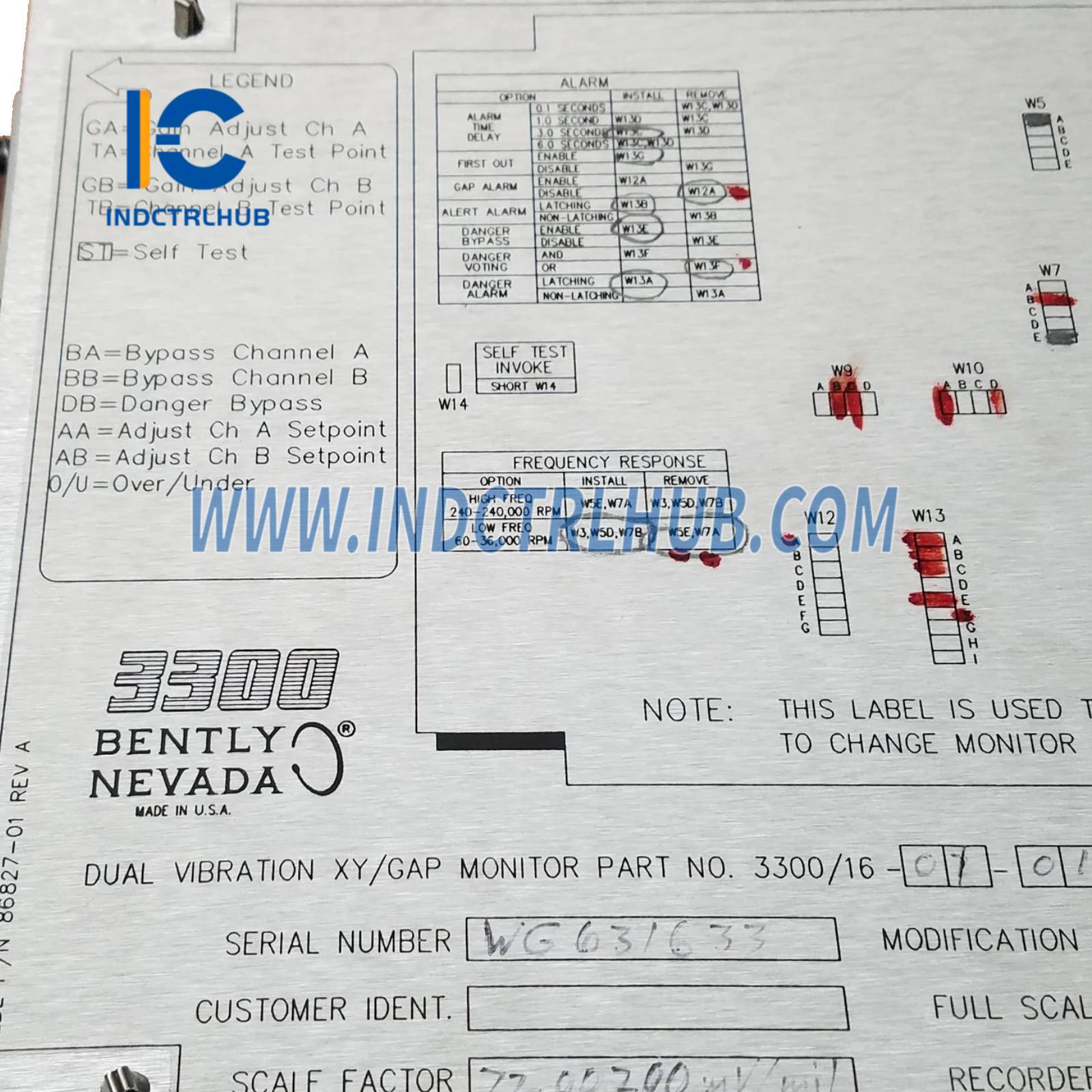 Bently Nevada 3300/16-01-01-02-00-00-00