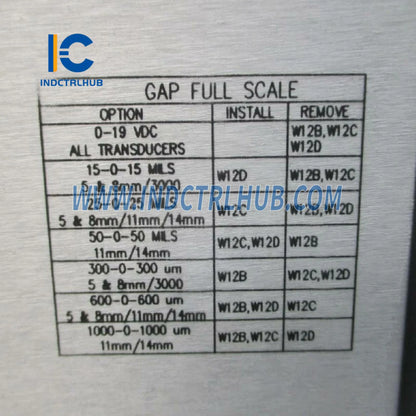 Monitor de Vibración Dual XY/Gap Bently Nevada 3300/16-02-01-00-00