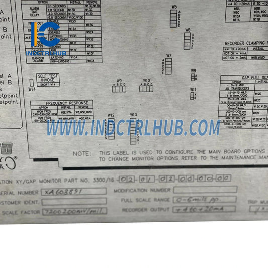 Authentic Nameplate and Serial Number for Bently Nevada 16 02 01 02 00 00 00 Factory Original Label
