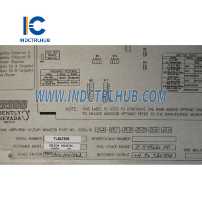 Bently Nevada 3300/16-02-02-01-00-00-00