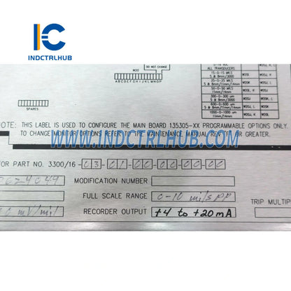 Bently Nevada 3300/16-03-01-00-00 XY/GAP Monitor de Vibración Dual