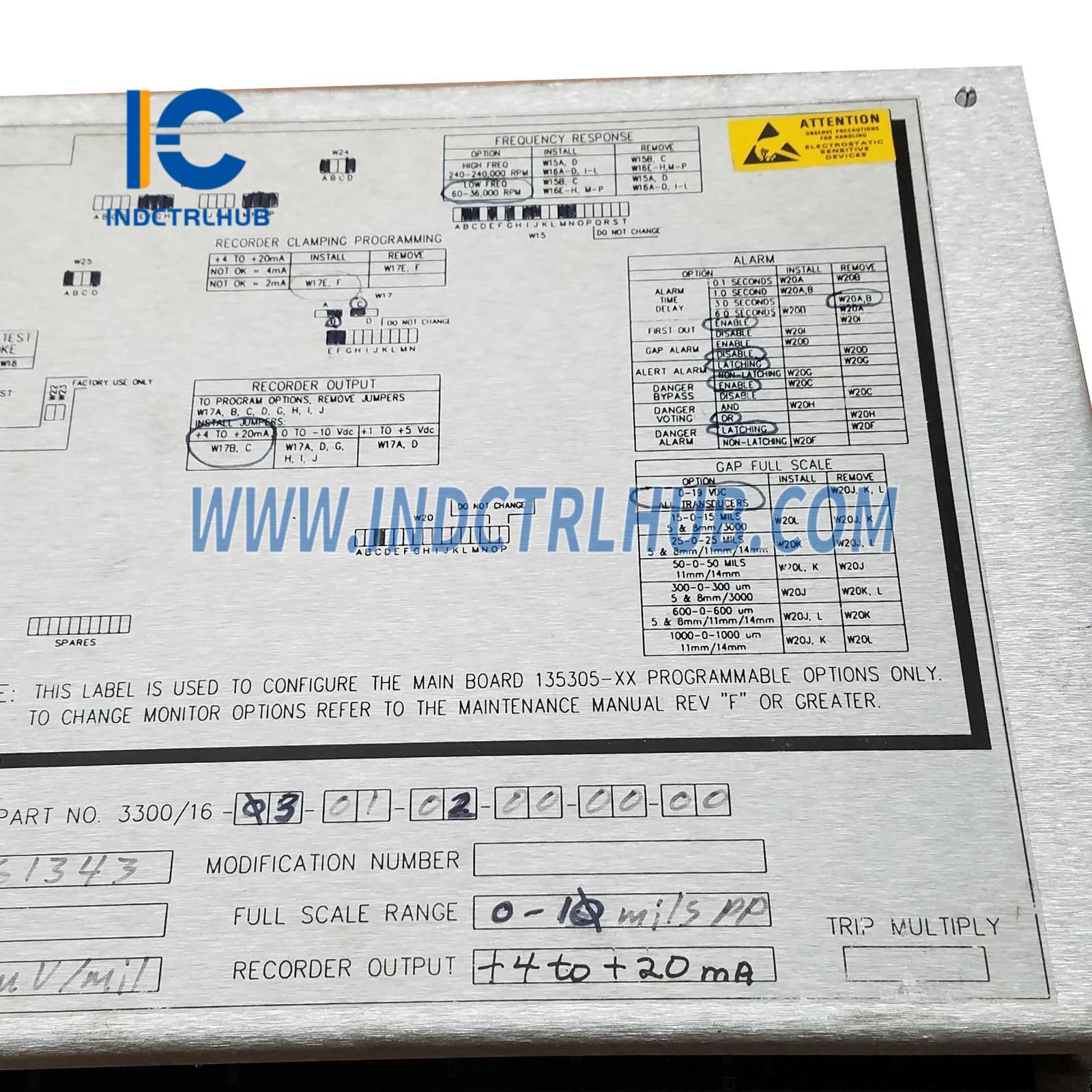 Bently Nevada 3300/16-03-01-02-00-00-00