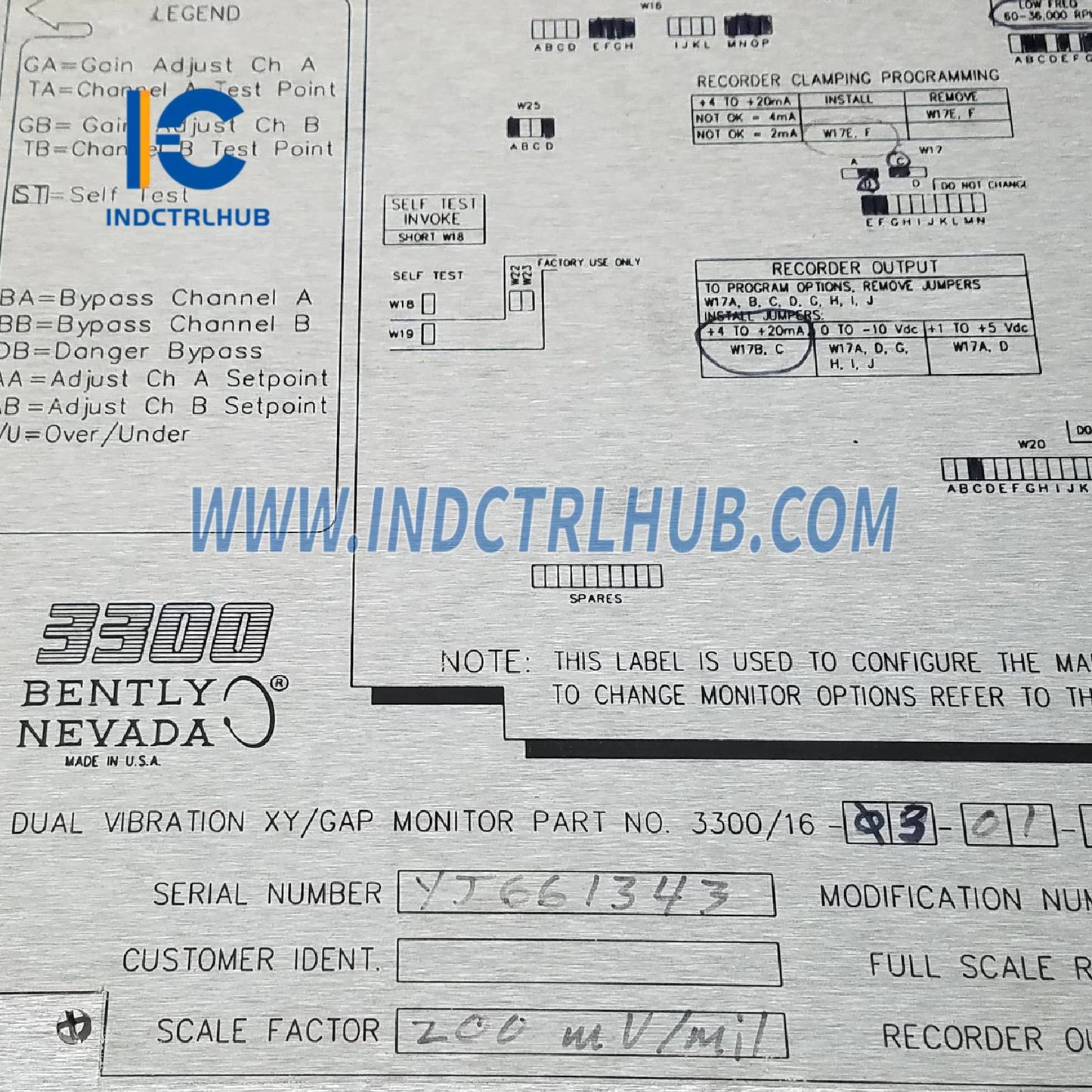 Bently Nevada 3300/16-03-01-02-00-00-00