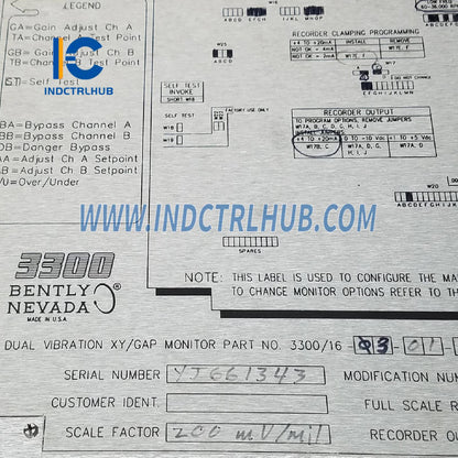 Bently Nevada 3300/16-03-01-02-00-00-00
