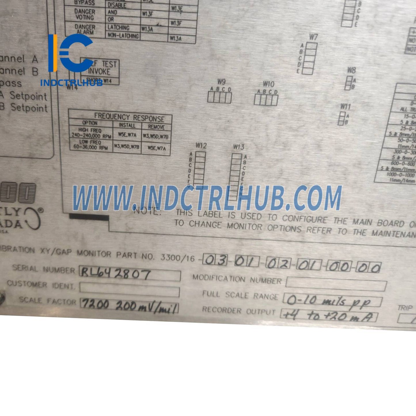 Bently Nevada 3300/16-03-01-02-01-00-00