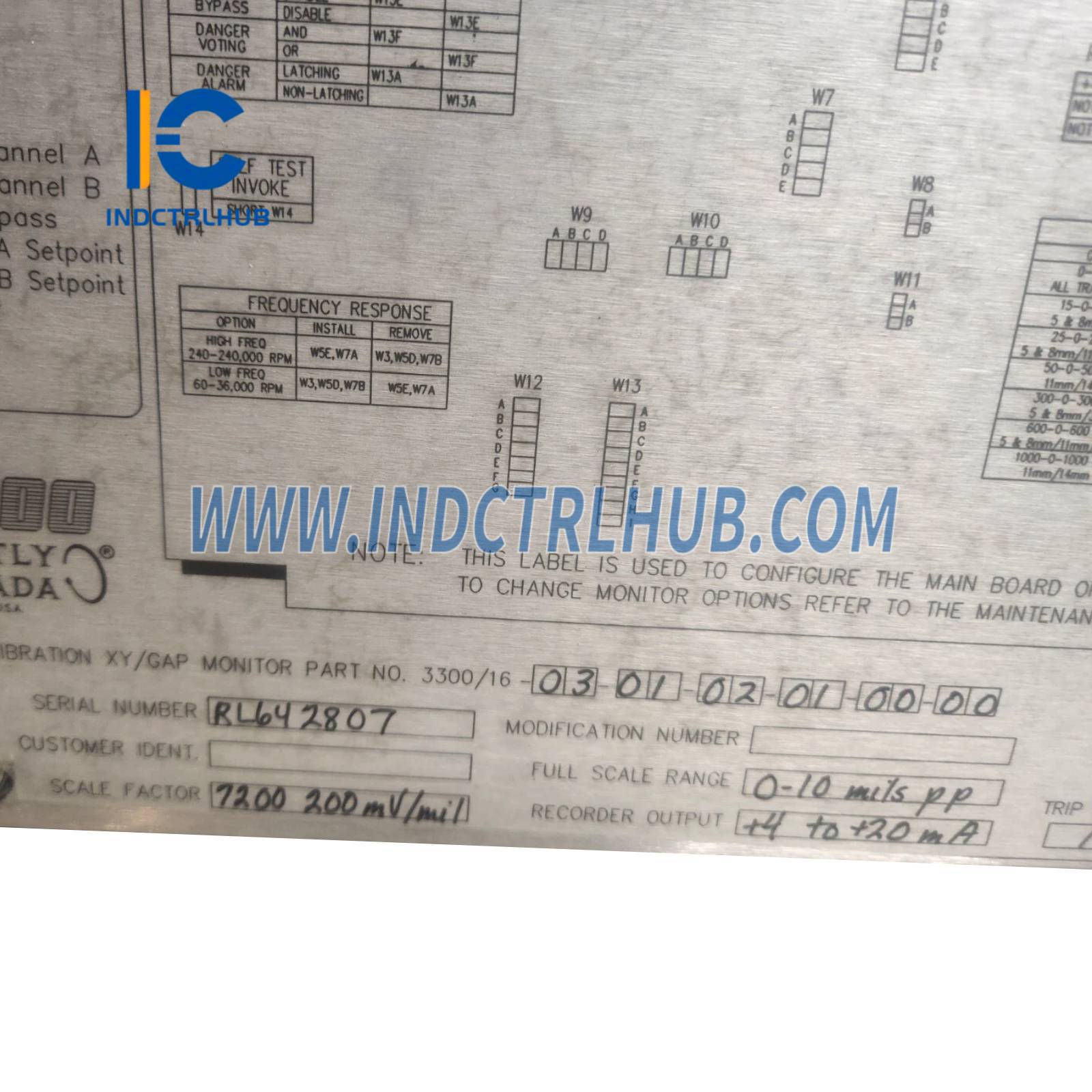 Bently Nevada 3300/16-03-01-02-01-00-00