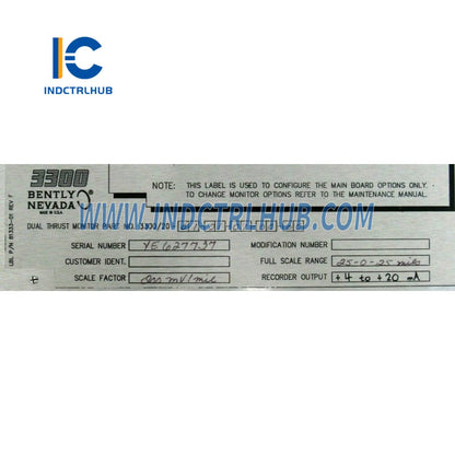 Bently Nevada 3300/20-01-01-01-00-00